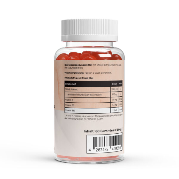 Premium Shilajit Gummies 1000 + Vitamin C,B6, B12 - 60 Stk – Bild 3