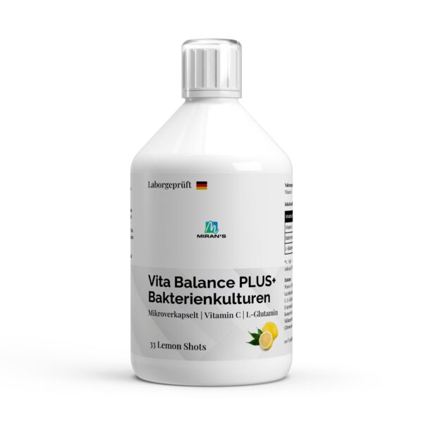 Vita Balance PLUS+ Bakterienkulturen - 33 vegane Lemon Shots - 500ml