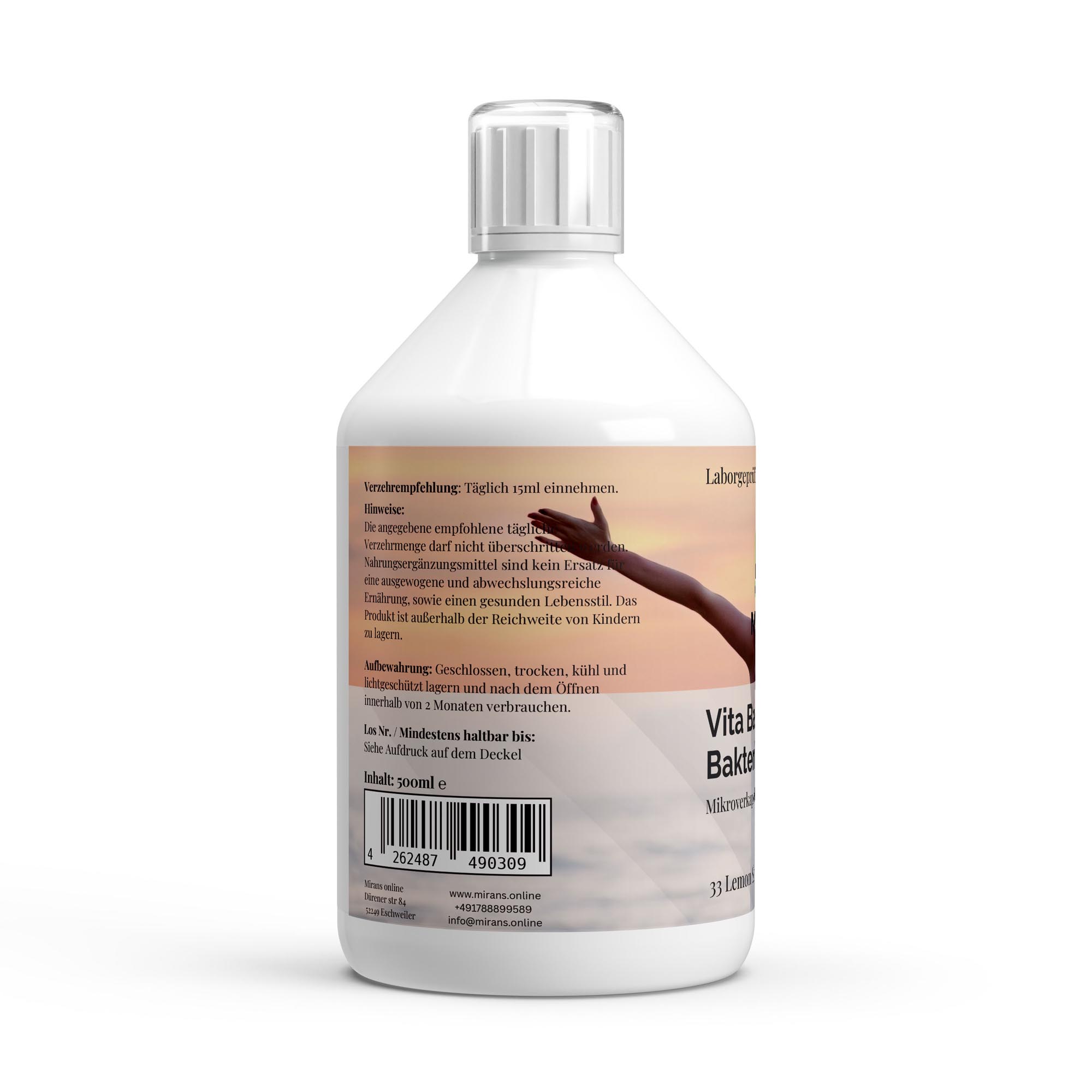 Vita Balance PLUS+ Bakterienkulturen - 33 vegane Lemon Shots - 500ml – Bild 3