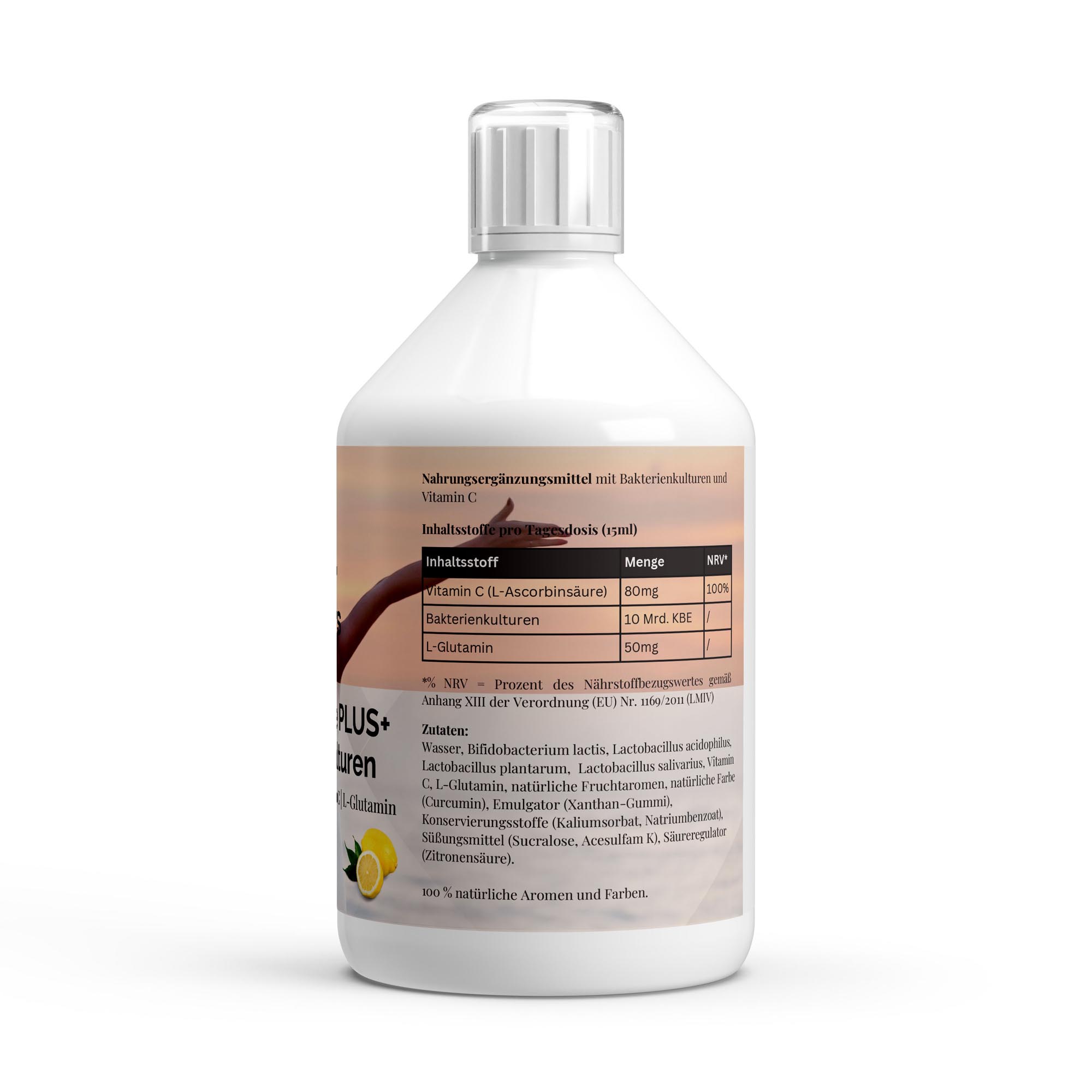 Vita Balance PLUS+ Bakterienkulturen - 33 vegane Lemon Shots - 500ml – Bild 2