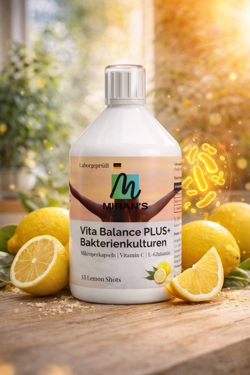 Vita Balance PLUS+ Bakterienkulturen - 33 vegane Lemon Shots - 500ml