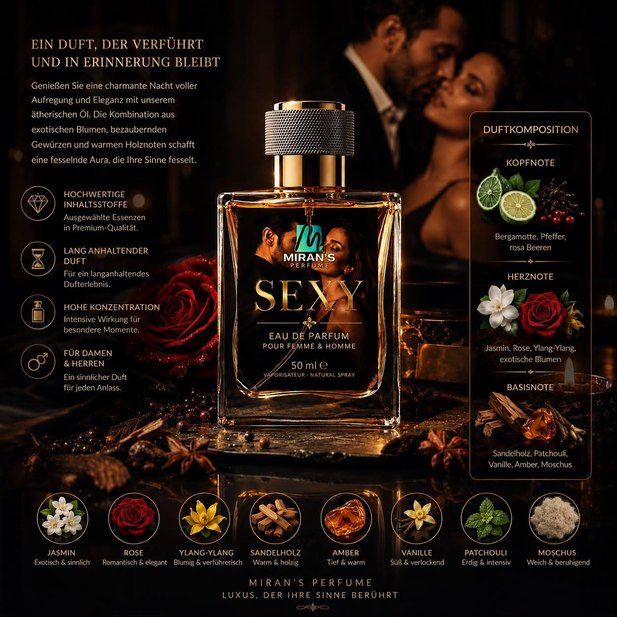 Mirans SEXY Parfüm Unisex 50ML – Bild 3